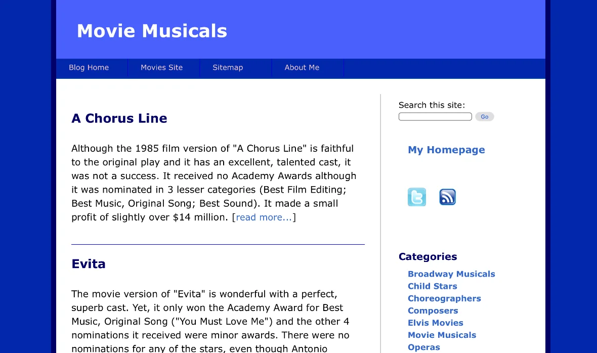 Musicals Sites