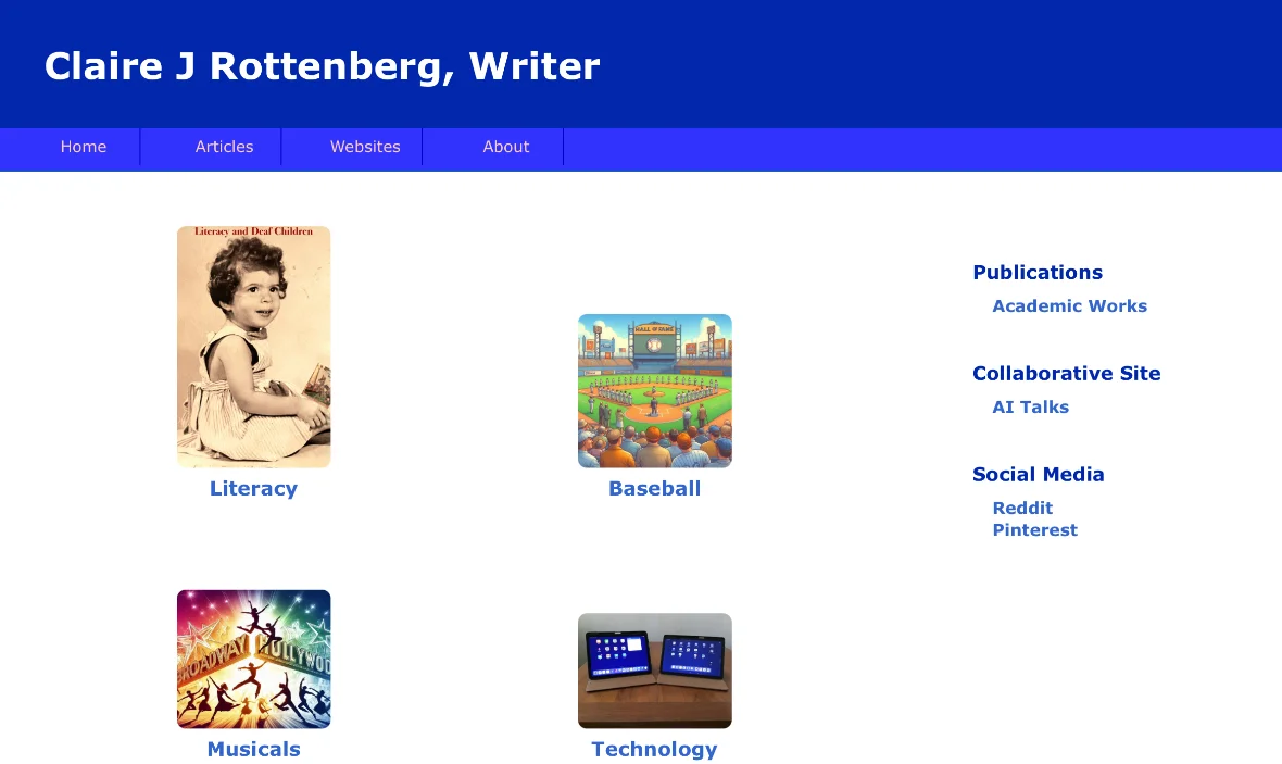 Claire J Rottenberg's writer site