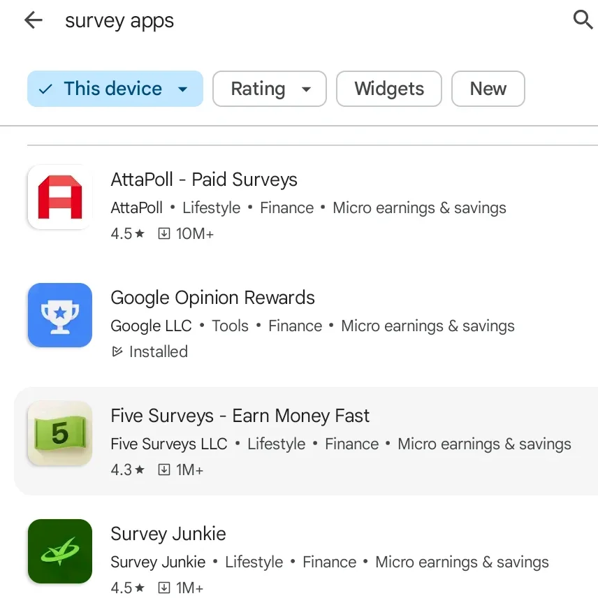 Survey apps