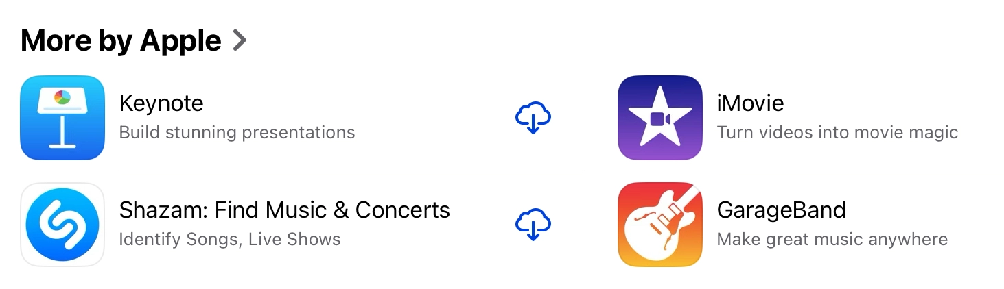 iMovie, GarageBand, Pages, and Keynote