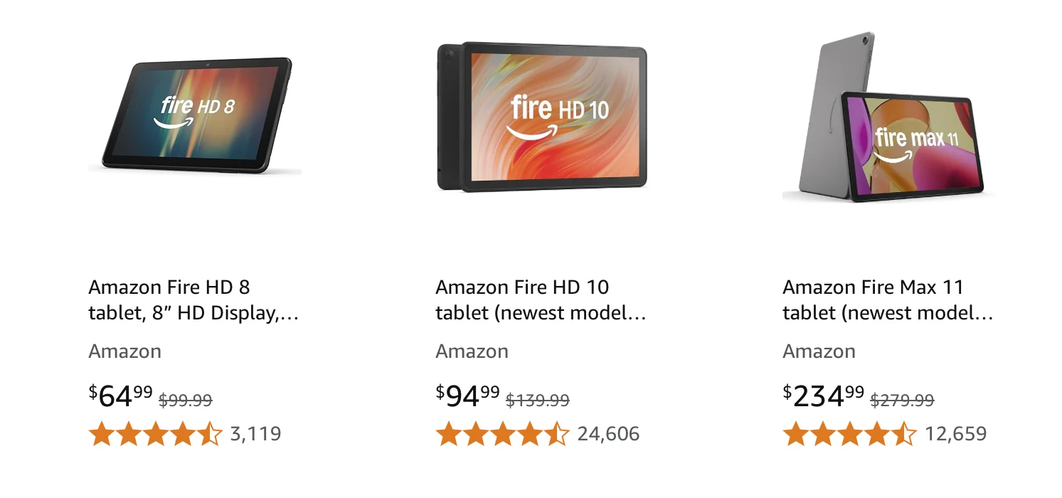Image of Amazon Fire tablets